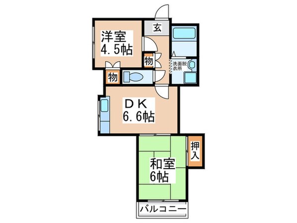 レイクハイツの物件間取画像